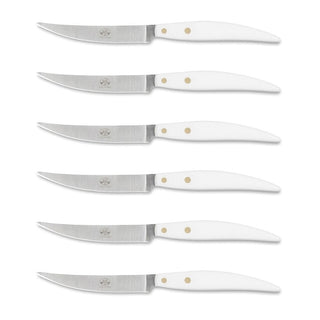 Coltellerie Berti Compendio Policromia set 6 table knives 8061 white - Buy now on ShopDecor - Discover the best products by COLTELLERIE BERTI 1895 design