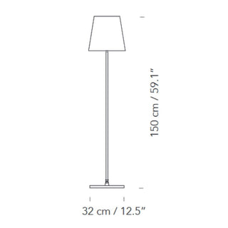 FontanaArte 3247 medium nickel-white floor lamp by Archivio Storico FontanaArte - Buy now on ShopDecor - Discover the best products by FONTANAARTE design