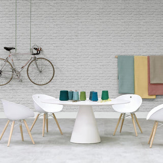 Pedrali Ikon 869 table base white h. 71 cm. - Buy now on ShopDecor - Discover the best products by PEDRALI design