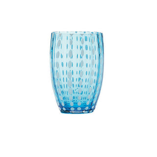 Zafferano Perle tumbler coloured glass Zafferano Aquamarine - Buy now on ShopDecor - Discover the best products by ZAFFERANO design