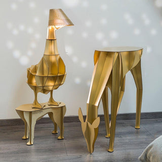 Ibride Mobilier De Compagnie Capsule Gold Junon LED floor lamp/bedside table - Buy now on ShopDecor - Discover the best products by IBRIDE design
