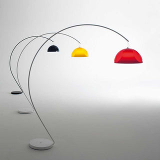 Pedrali Lighting Time L002T/BA arc floor lamp with double diffuser - Buy now on ShopDecor - Discover the best products by PEDRALI design