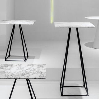 Pedrali Lunar 5444 table with black solid laminate top 70x70 cm. - Buy now on ShopDecor - Discover the best products by PEDRALI design