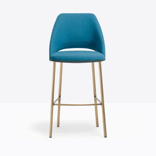 Pedrali Vic Metal 658/2 padded stool in fabric seat H.76 cm. - Buy now on ShopDecor - Discover the best products by PEDRALI design