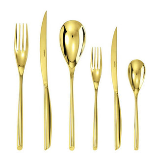 Sambonet Bamboo cutlery set 36 pieces PVD Gold - Buy now on ShopDecor - Discover the best products by SAMBONET design