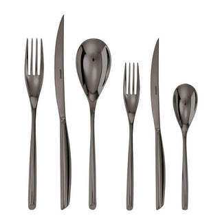 Sambonet Bamboo cutlery set 36 pieces PVD Black - Buy now on ShopDecor - Discover the best products by SAMBONET design
