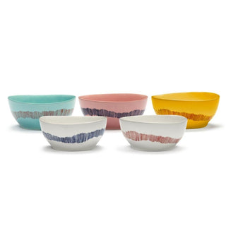 Serax Feast bowl diam. 16 cm. azure swirl - stripes red - Buy now on ShopDecor - Discover the best products by SERAX design